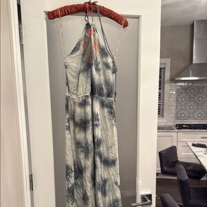 Flying Tomato Blue and White Halter Romper